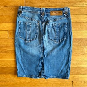 Womens Burberry Brit Denim Jean Skirt